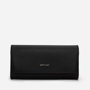 Black Matt & Nat wallet vegan faux leather cruelty-free